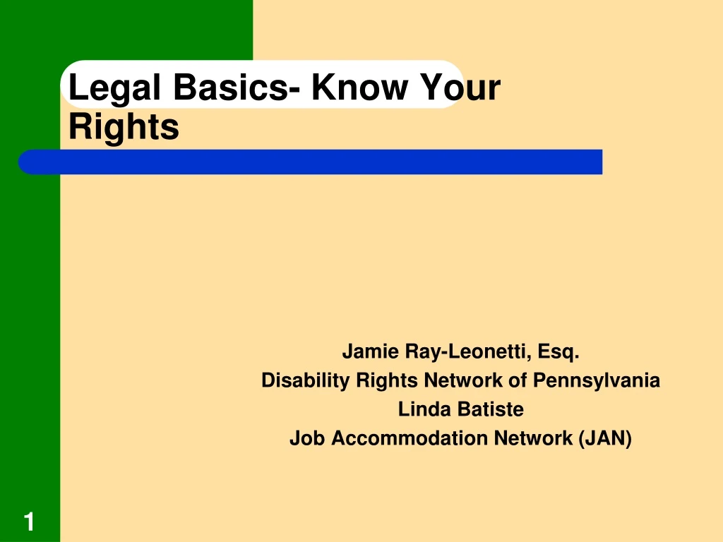 legal basics know your rights