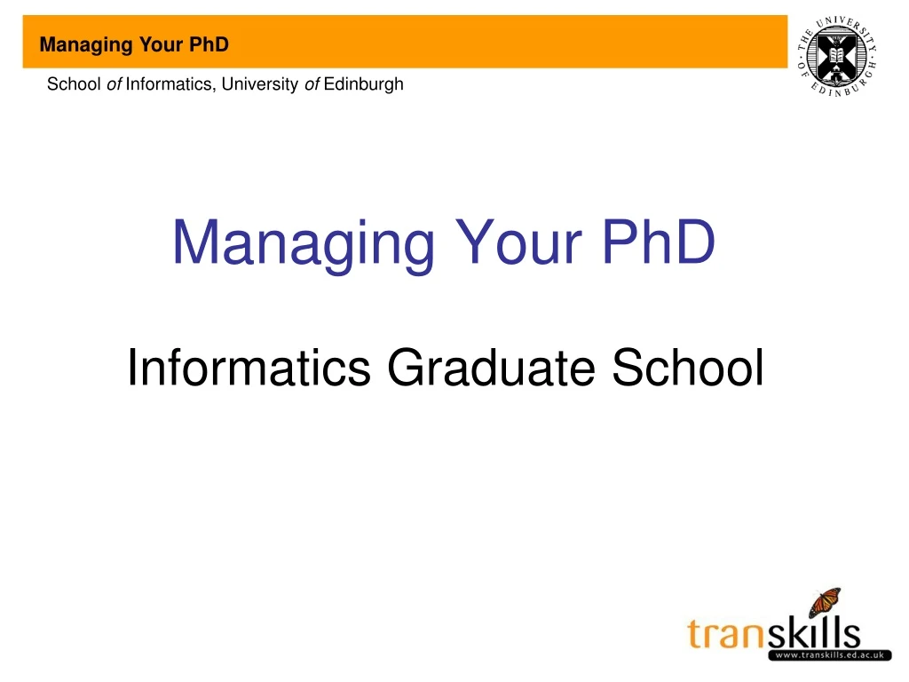 managing your phd