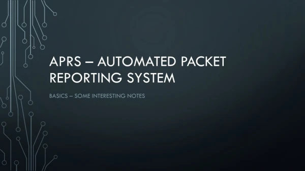 APRS – Automated packet reporting system