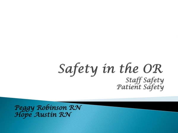 Safety in the OR