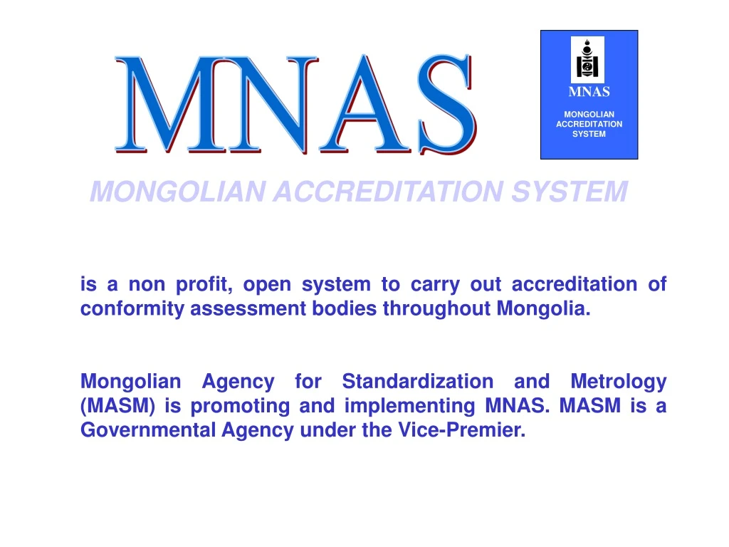 mnas mongolian accreditation system