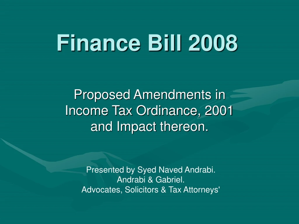 finance bill 2008