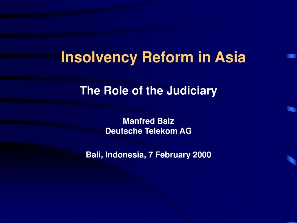 insolvency reform in asia