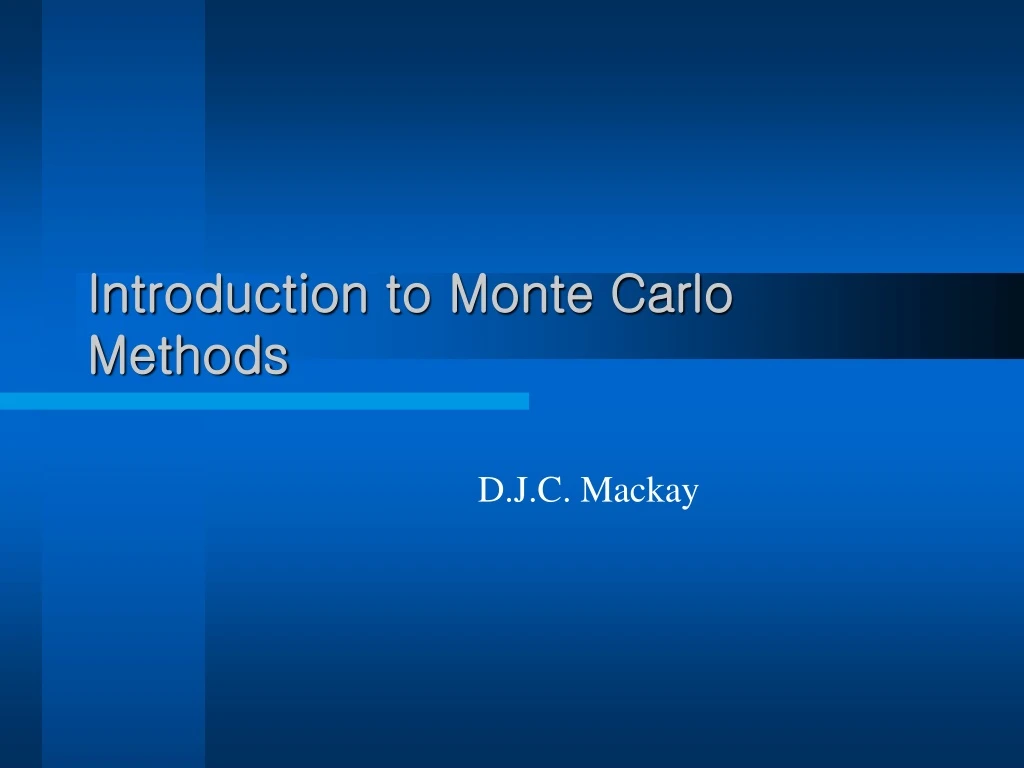 introduction to monte carlo methods