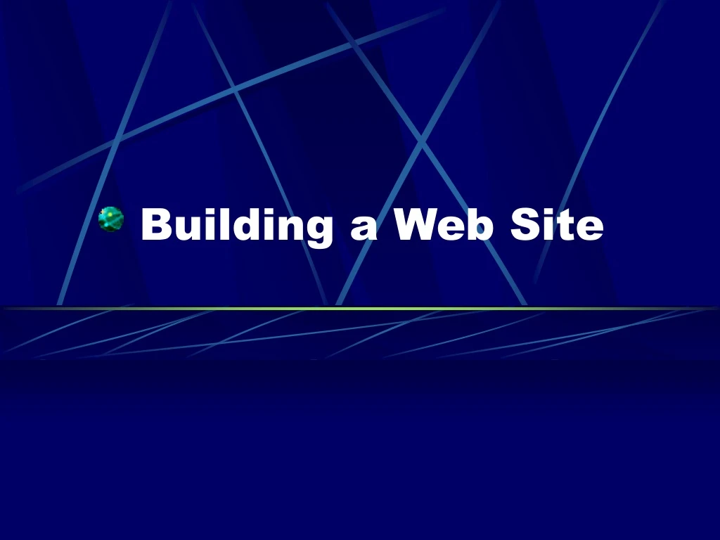 building a web site