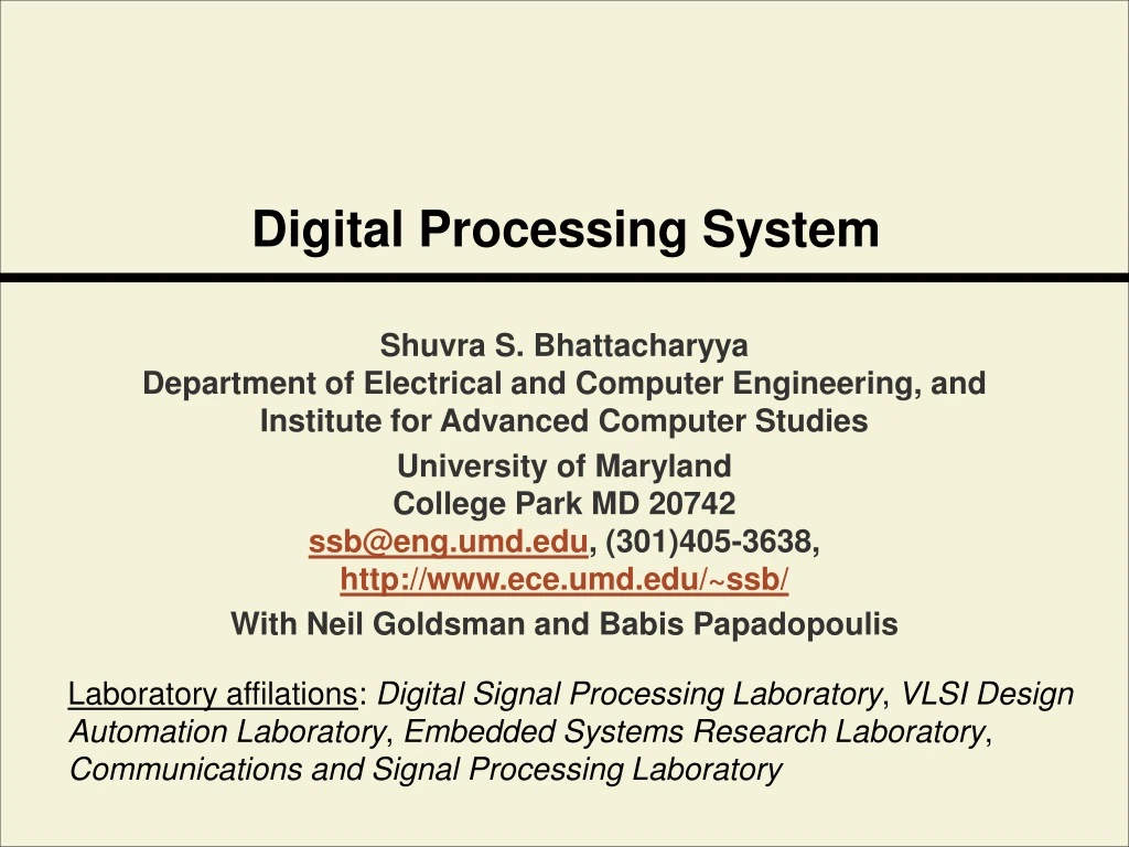 digital processing system