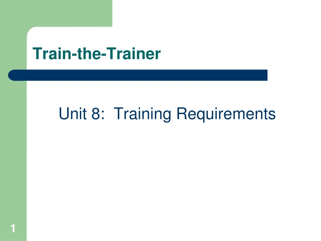 train the trainer