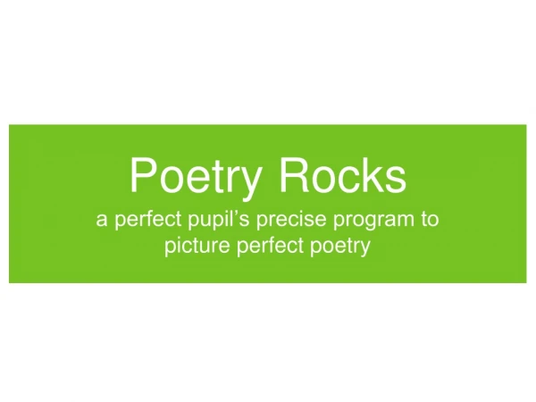 Poetry Rocks