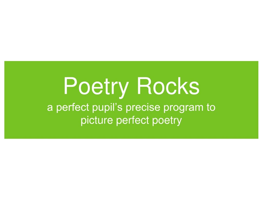 poetry rocks