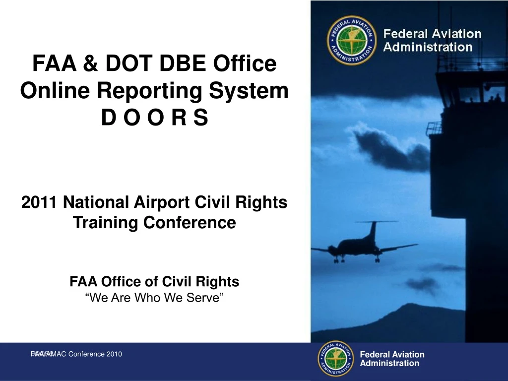 faa dot dbe office online reporting system