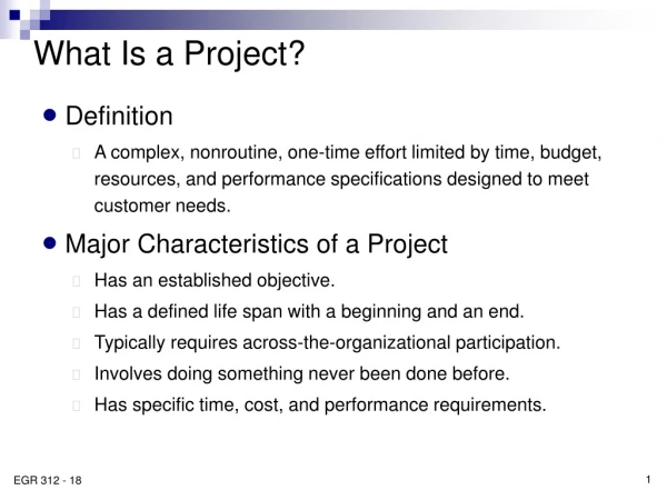 What Is a Project?