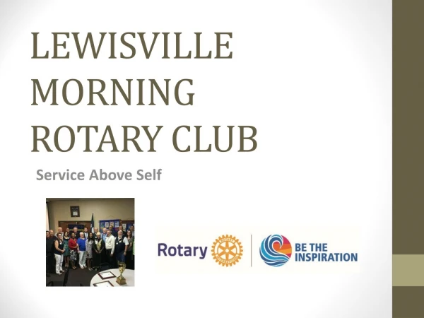 LEWISVILLE MORNING ROTARY CLUB