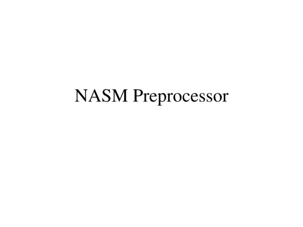 NASM Preprocessor