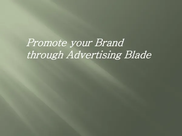 Advertising Blades