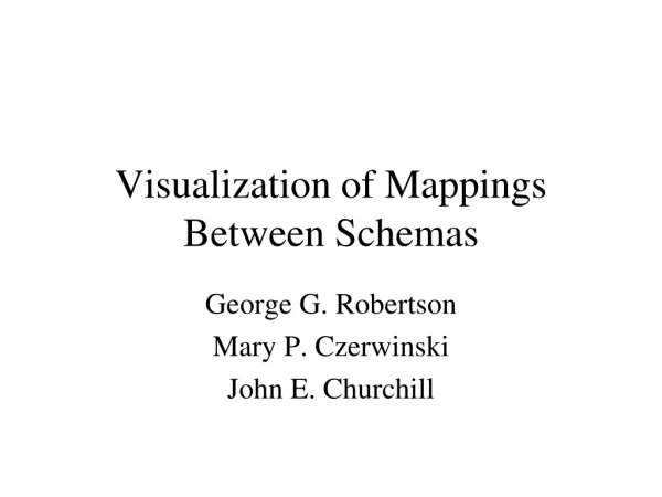 Visualization of Mappings Between Schemas