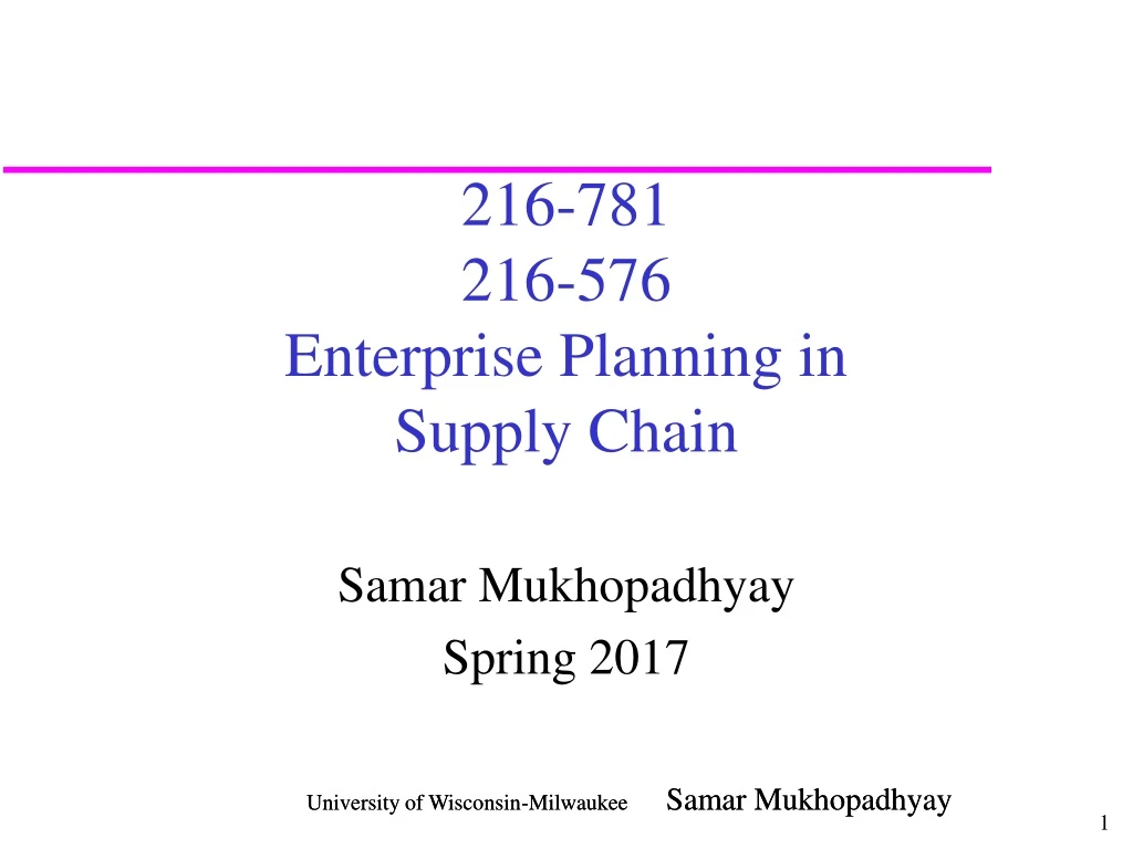 216 781 216 576 enterprise planning in supply chain
