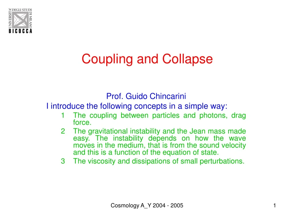 coupling and collapse