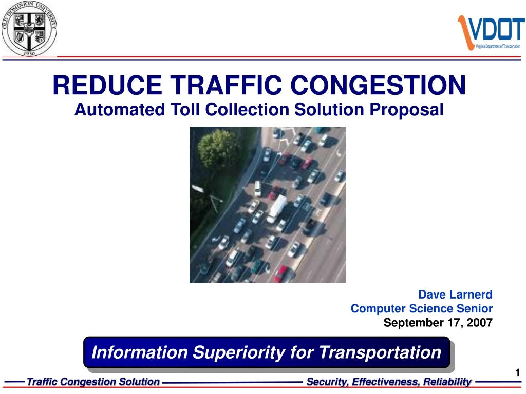 reduce traffic congestion automated toll