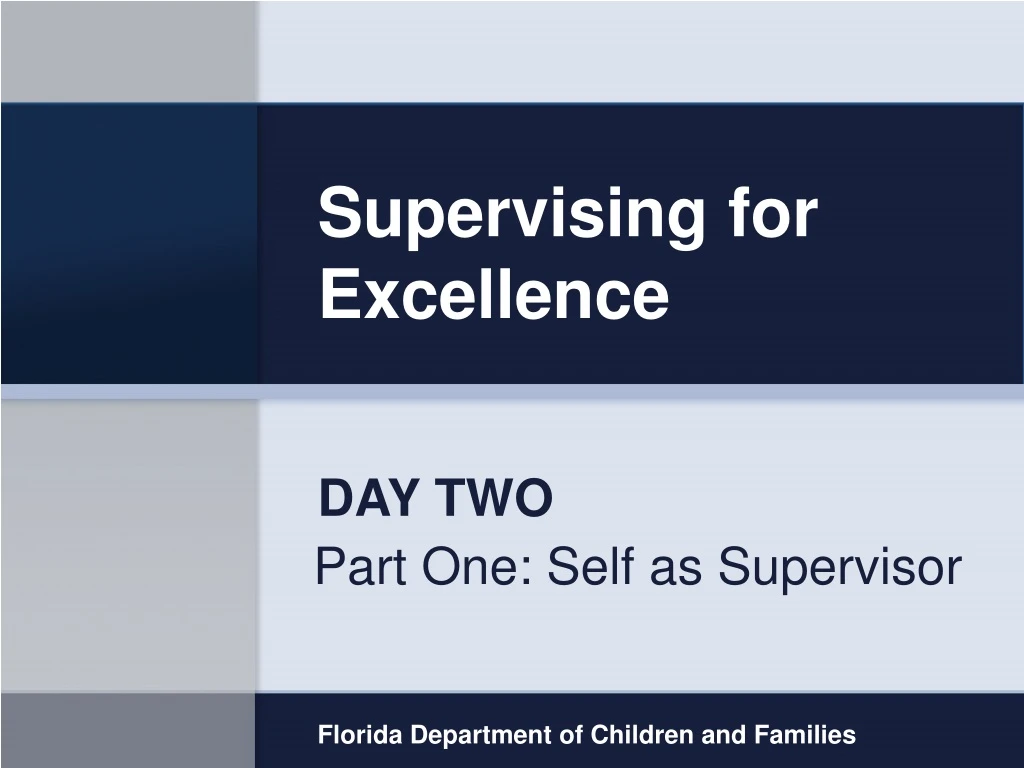supervising for excellence