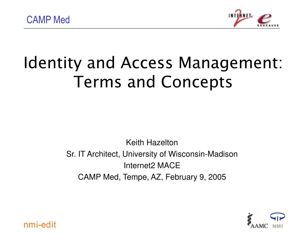 identity and access management terms and concepts