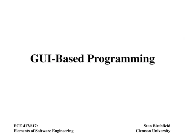 GUI-Based Programming
