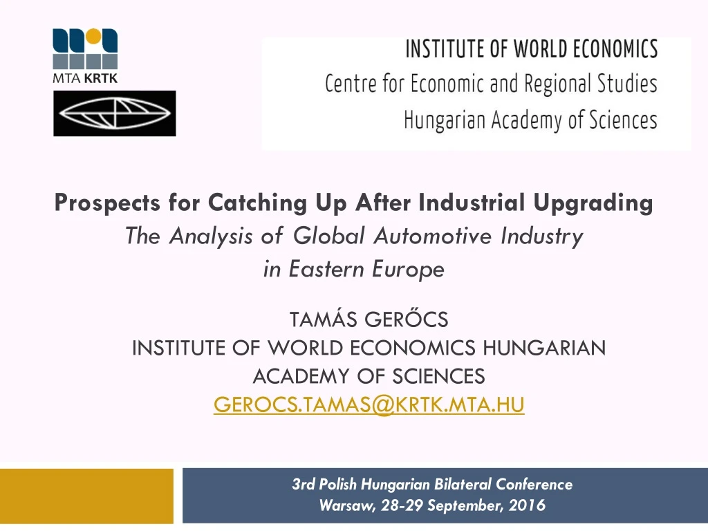tam s ger cs institute of world economics h ungarian academy of sciences gerocs tamas @ krtk mta hu
