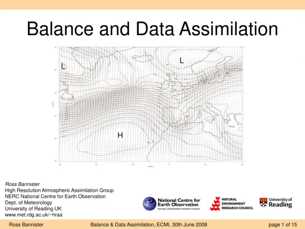 Balance and Data Assimilation