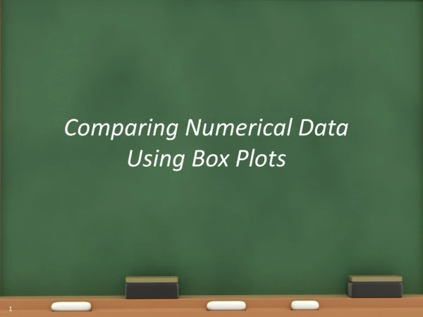 Comparing Numerical Data Using Box Plots