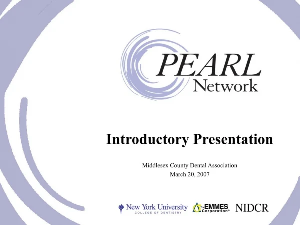 Introductory Presentation