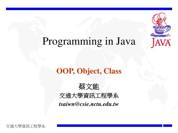 Programming in Java