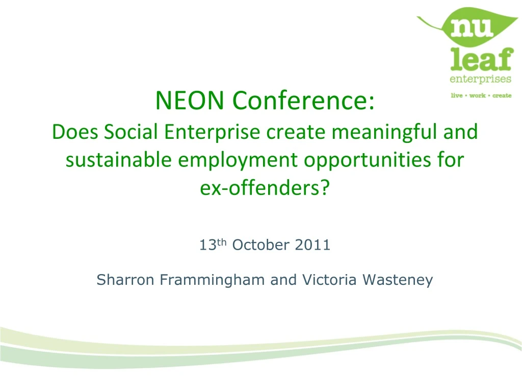 neon conference does social enterprise create