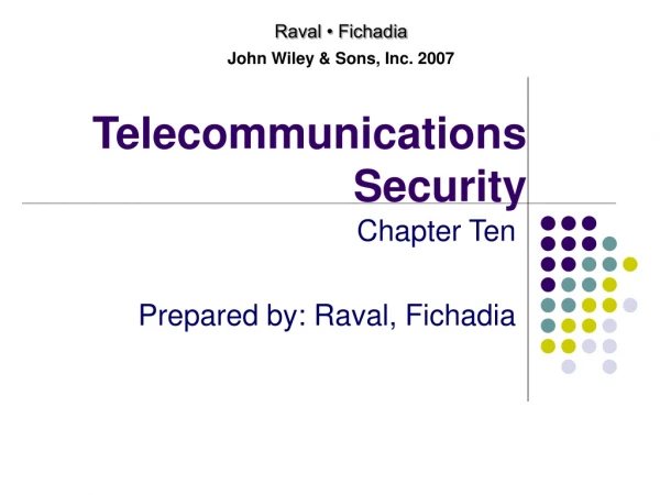 Telecommunications  Security