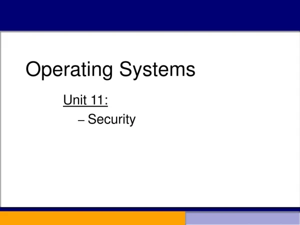 Operating Systems