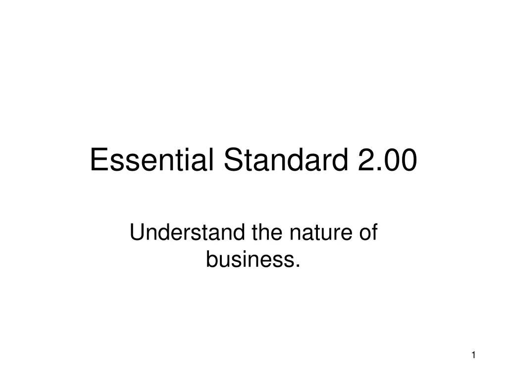 essential standard 2 00