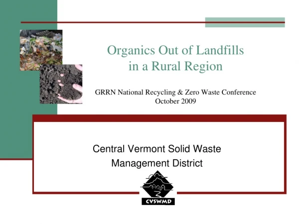 Central Vermont Solid Waste  Management District