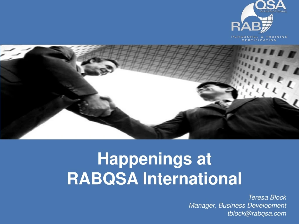 happenings at rabqsa international