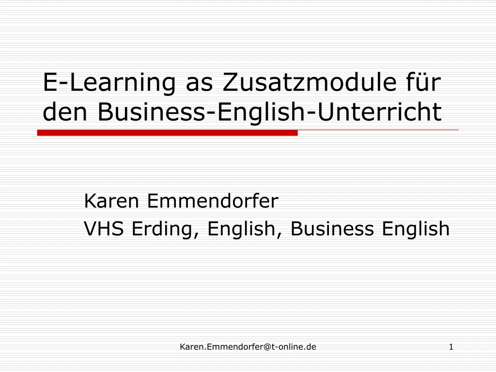 e learning as zusatzmodule f r den business english unterricht