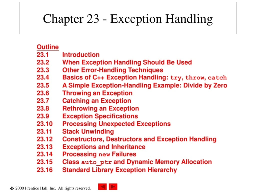 chapter 23 exception handling