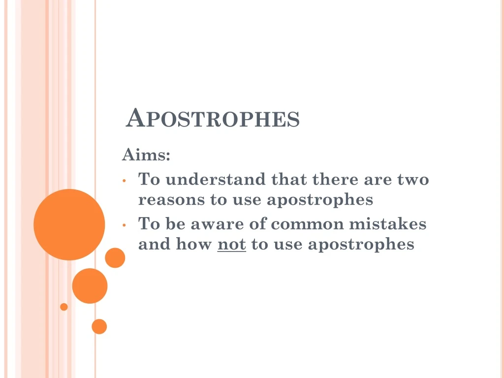 apostrophes