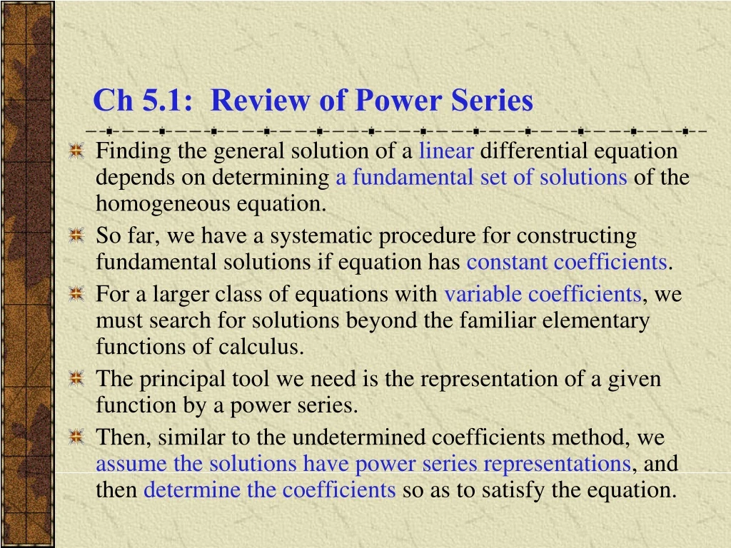ch 5 1 review of power series