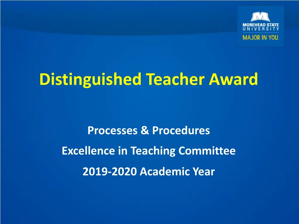 distinguished teacher award