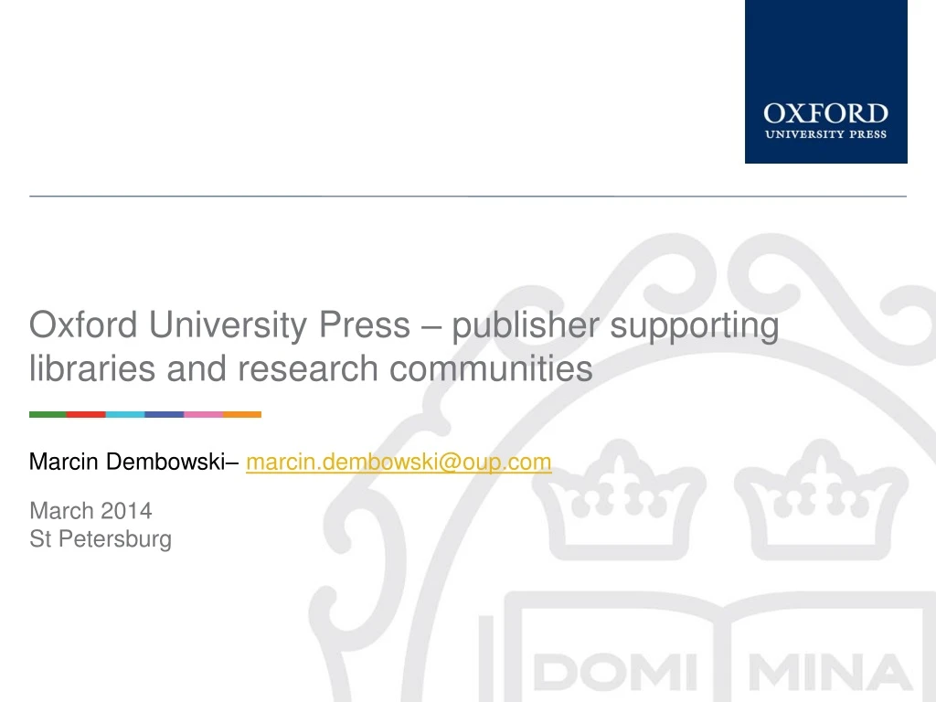oxford university press publisher supporting