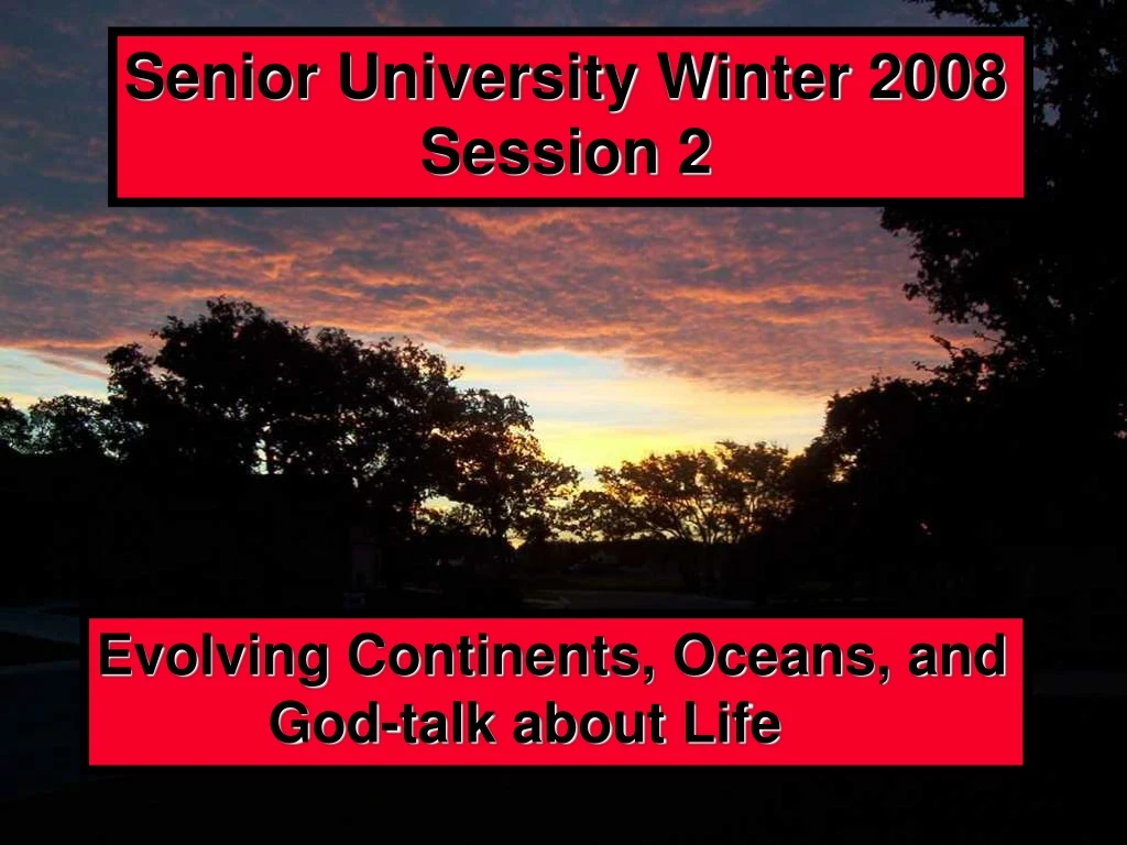 senior university winter 2008 session 2