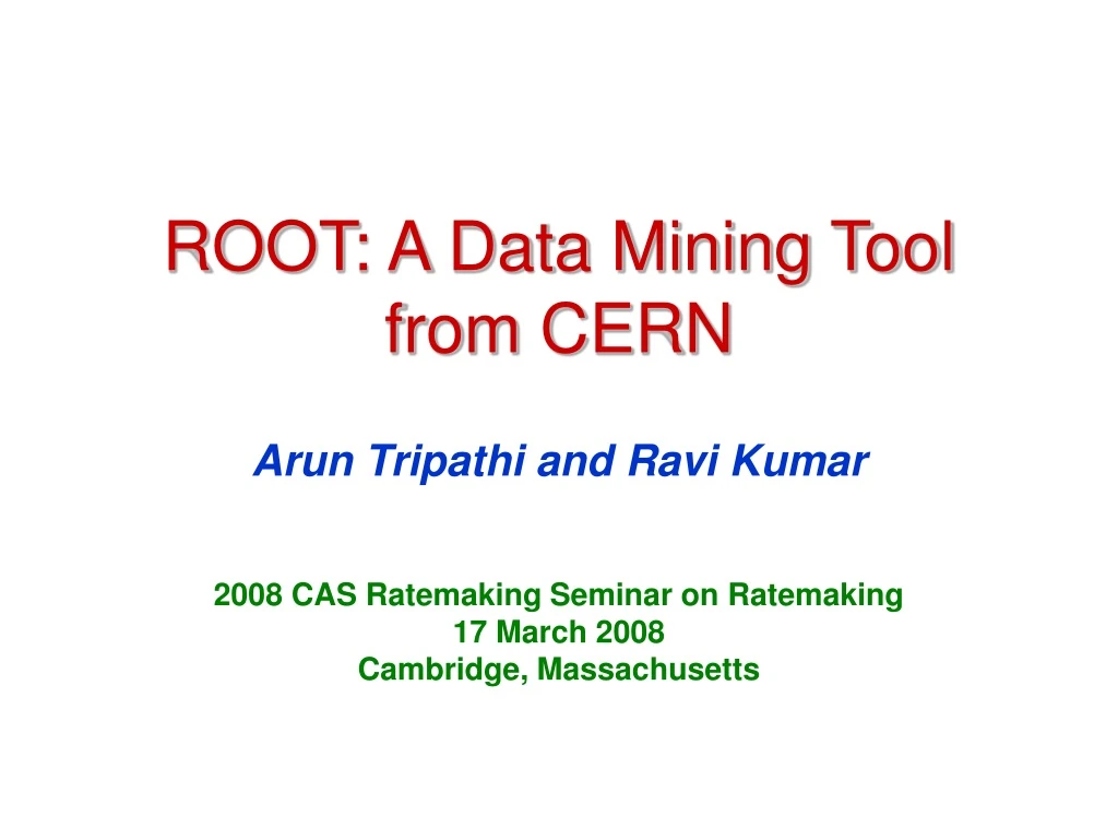 root a data mining tool from cern
