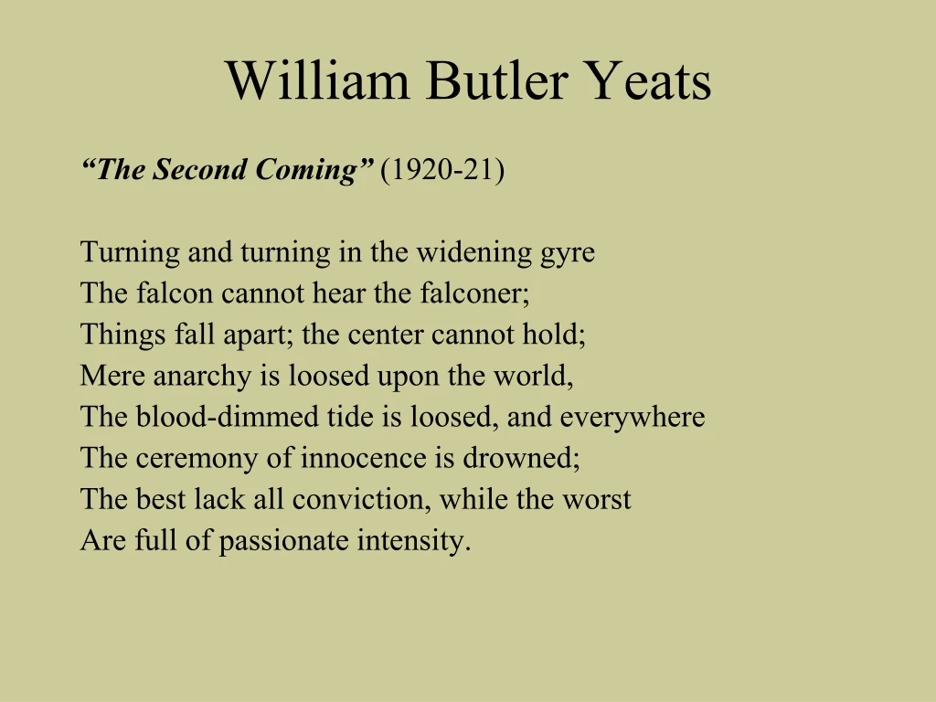 william butler yeats