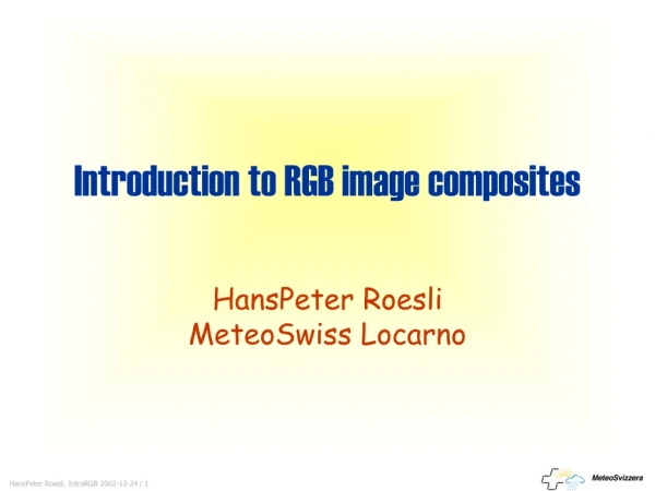 Introduction to RGB image composites