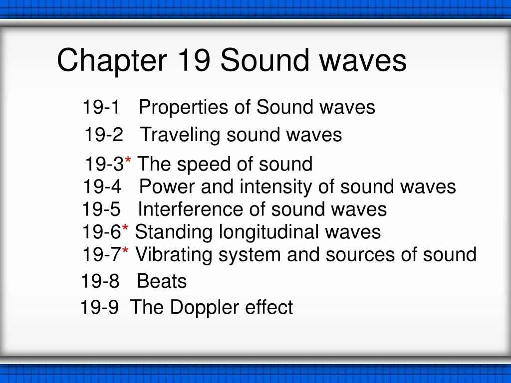 chapter 19 sound waves