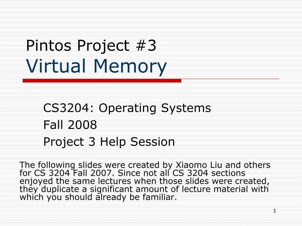 pintos project 3 virtual memory