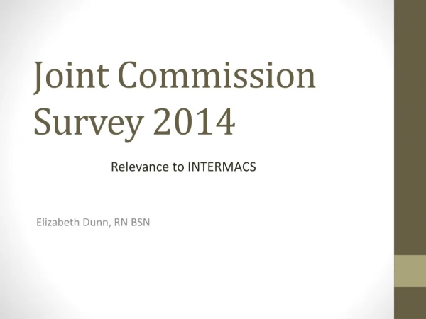 Joint Commission Survey 2014