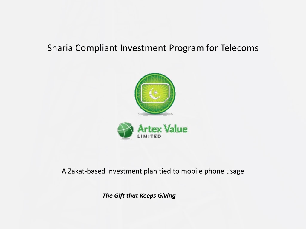 sharia compliant investment program for telecoms